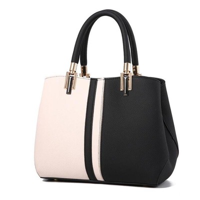 Sleek Women Handbag in Black and White