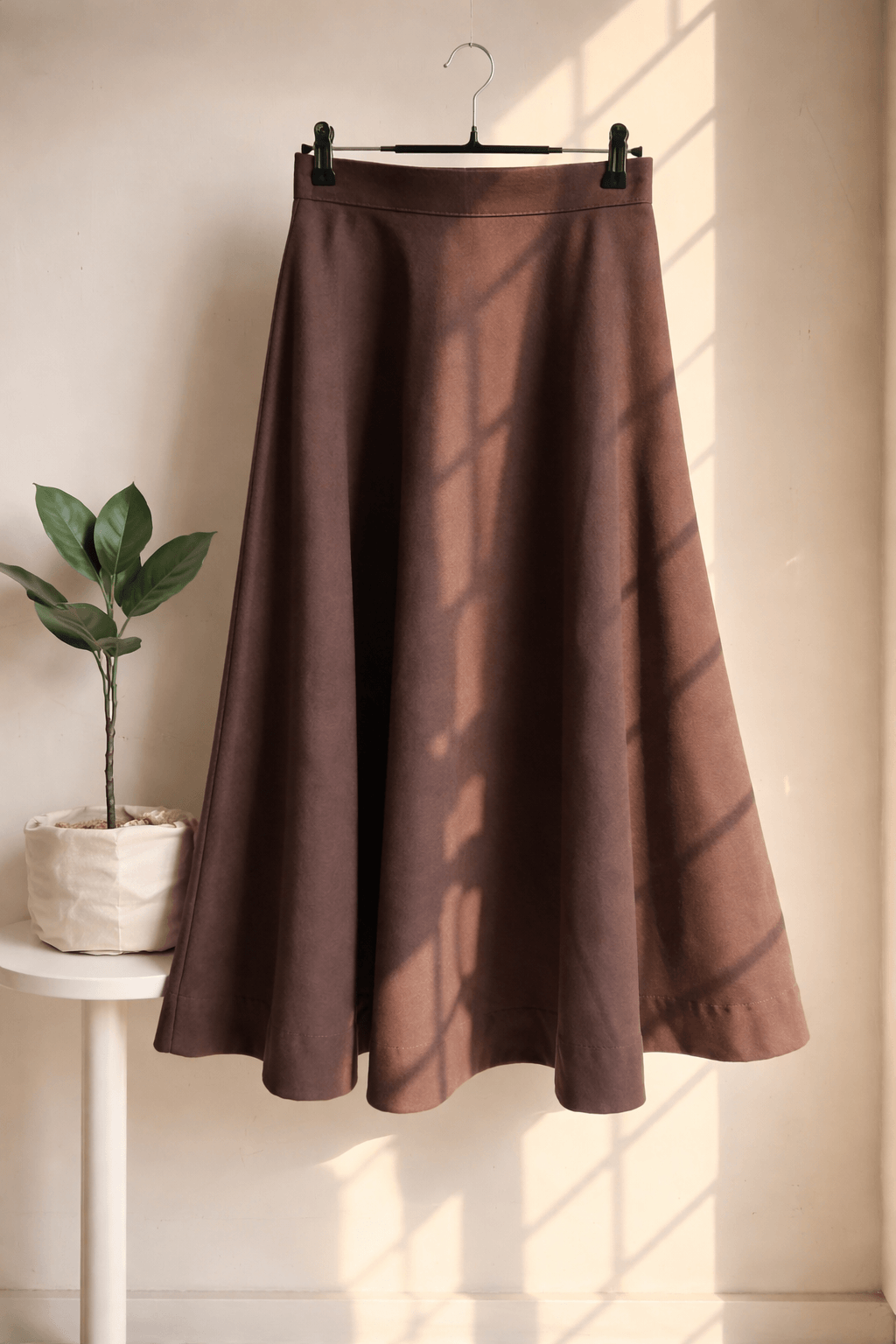 brown skirt
