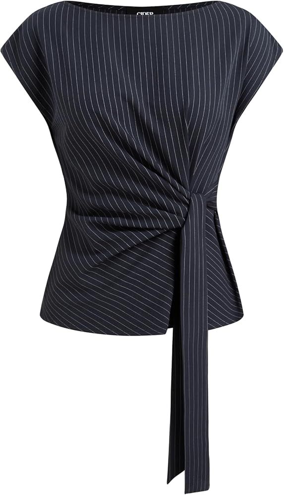 navy blue strip top