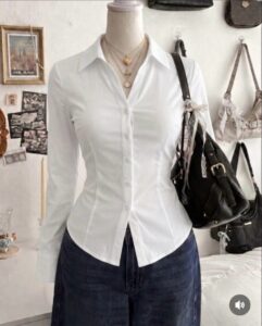 Fitted corset shirt