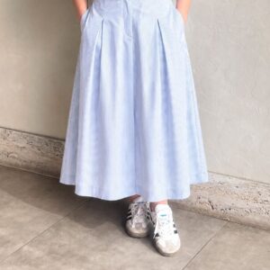 Light blue striped skirt